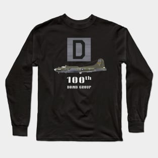 The Bloody 100th Group and B17 Flying Fortress Long Sleeve T-Shirt